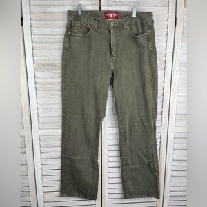 LUCKY BRAND Men's 361 Vintage Straight Jeans Olive Green Wash-36x32